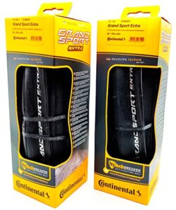 continental grand sport extra 700×23 black folding nytech – pair (2 tires)