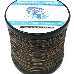 Reaction Tackle Braided Fishing Line Green Camo 65LB 150yd