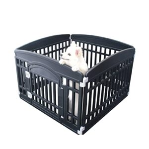 pet shinewings 4-panel pet playpen with door,dog playpen indoor and outdoor,dog frence playpen cat dog kennel for medium and small dogs