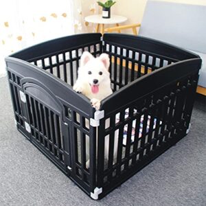 PET SHINEWINGS 4-Panel Pet playpen with Door,Dog playpen Indoor and Outdoor,Dog frence playpen Cat Dog Kennel for Medium and Small Dogs