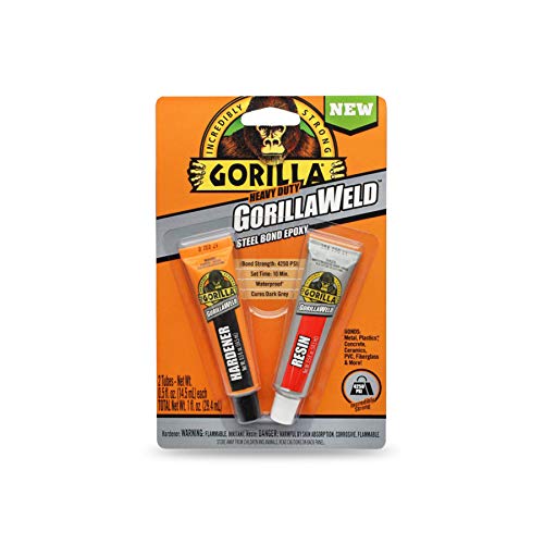 Gorilla Heavy Duty GorillaWeld Steel Bond 2-Part Epoxy, Black, (Pack of 6)