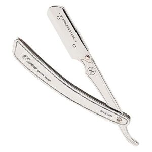 Parker SRX 100% Stainless Steel Straight Edge Professional Barber Razor & 5 Parker Premium Half Blades