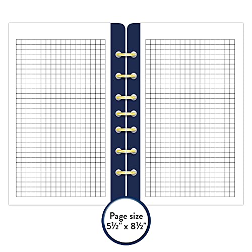 Simplified System by Emily Ley for AT-A-GLANCE, Undated Grid Notes Refill, 5-1/2" x 8-1/2", Desk Size, Loose-Leaf, 7 Ring (EL100G-013)