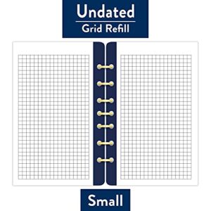 Simplified System by Emily Ley for AT-A-GLANCE, Undated Grid Notes Refill, 5-1/2" x 8-1/2", Desk Size, Loose-Leaf, 7 Ring (EL100G-013)