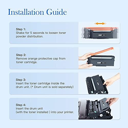 Valuetoner TN660 Toner Cartridge Compatible Replacement for Brother TN660 TN-660 TN630 TN-630 for HL-L2300D HL-L2320D HL-L2340DW HL-L2360DW MFC-L2720DW MFC-L2740DW DCP-L2540DW Printer (Black, 4 Pack)