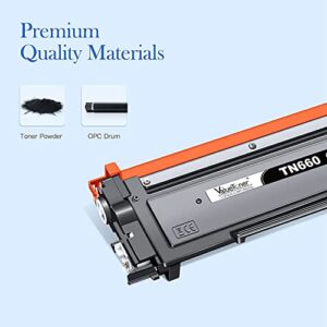 Valuetoner TN660 Toner Cartridge Compatible Replacement for Brother TN660 TN-660 TN630 TN-630 for HL-L2300D HL-L2320D HL-L2340DW HL-L2360DW MFC-L2720DW MFC-L2740DW DCP-L2540DW Printer (Black, 4 Pack)