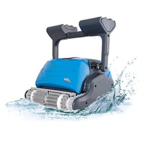 dolphin oasis z5i wifi operated robotic pool [vacuum} cleaner – ideal for in ground swimming pools up to 50 feet – easy to clean top load filter cartridges