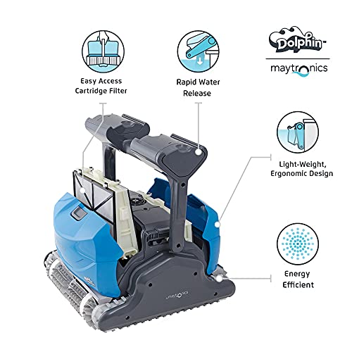 DOLPHIN Oasis Z5i WiFi Operated Robotic Pool [Vacuum} Cleaner - Ideal for In Ground Swimming Pools up to 50 Feet - Easy to Clean Top Load Filter Cartridges