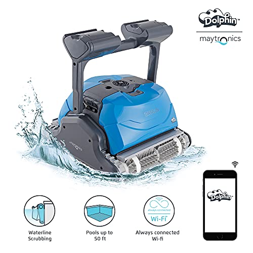 DOLPHIN Oasis Z5i WiFi Operated Robotic Pool [Vacuum} Cleaner - Ideal for In Ground Swimming Pools up to 50 Feet - Easy to Clean Top Load Filter Cartridges