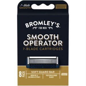 bromley’s smooth operator 7-blade razor cartridges – 8 cartridges