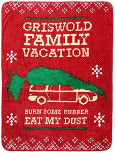 the northwest company national lampoon’s christmas vacation griswold family tree chopping micro raschel throw blanket 48″ x 60″