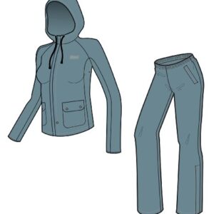 Coleman Womens PVC/Poly Rain Suit, Light Blue, X-Large