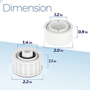 4 Pack Guide Wheels and 2 Pack Pulley Gears Replacement Parts Compatible with Maytronics Dolphin Nautilus, Nautilus CC Plus, M200, M400, M500, Premier Pool Cleaner, Part Number 3884997-R6