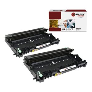 laser tek services compatible drum unit replacement for brother dr-360 dr360 works with brother hl2130 2140 2150n, mfc7320 7340, dcp7030, dcp7040 printers (black, 2 pack) – 20,000 pages