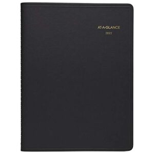 2022 weekly planner by at-a-glance, 6-3/4″ x 8-3/4″, medium, open scheduling, black (7085505)