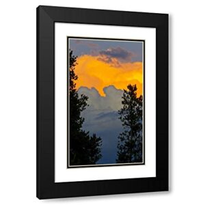 artdirect co, frisco thunderstorm over the rocky mts 17×24 black modern wood framed with double matting museum art print by lord, fred