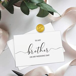 to My Brother on My Wedding Day Card, Thank You Card to My Brother On My Wedding Day, Sibling Wedding Day Card