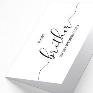 to My Brother on My Wedding Day Card, Thank You Card to My Brother On My Wedding Day, Sibling Wedding Day Card