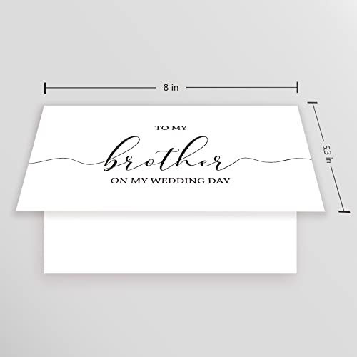 to My Brother on My Wedding Day Card, Thank You Card to My Brother On My Wedding Day, Sibling Wedding Day Card