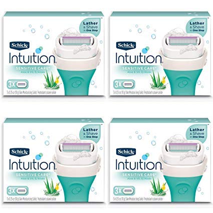 NEW Schick Intuition Sensitive Care Moisturizing Razor Blade Refills for Women with Natural Aloe 12 Count (Limited Edition)