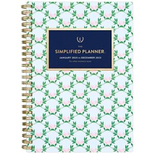 at-a-glance 2023 weekly & monthly planner, simplified by emily ley, 5-1/2″ x 8-1/2″, small, monthly tabs, climbing rose (el92-200)
