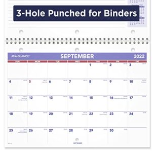 AT-A-GLANCE 2022-2023 Wall & Desk Calendar, Monthly Academic, 11" x 8", Small (SK1616)