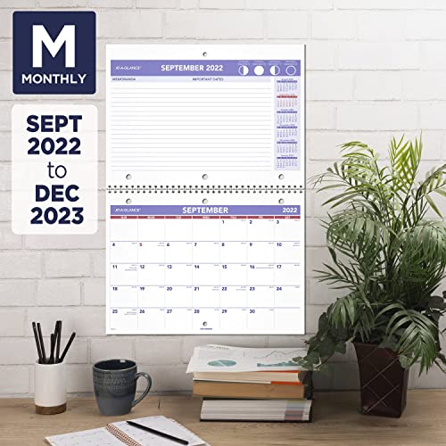 AT-A-GLANCE 2022-2023 Wall & Desk Calendar, Monthly Academic, 11" x 8", Small (SK1616)