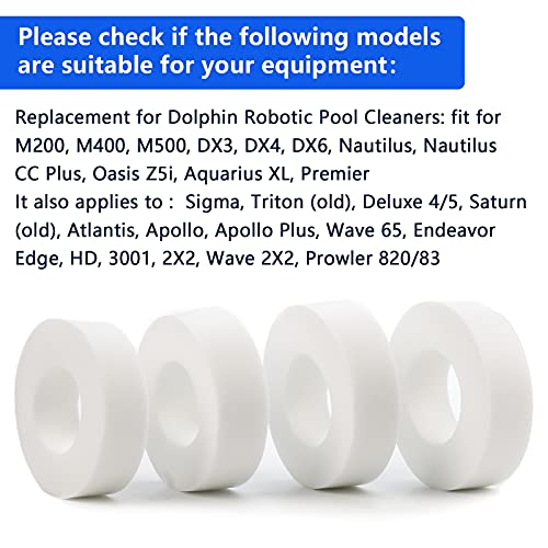 Climbing Rings Replacement for Dolphin Maytronics Robotic Pool Cleaner 6101611 Compatible with M200 M400 M500 Nautilus/CC Plus DX3/DX4/DX6 & More - (4 Pack)