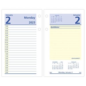 at-a-glance 2023 daily desk calendar refill, 3-1/2″ x 6″, loose leaf, quicknotes (e51750)