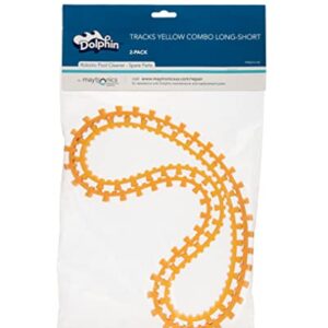 Dolphin Genuine Replacement Part — Durable, Multi-Surface Yellow Tracks (Long/Short Combo) for Traction and Movement — Part Number 9985016-R2
