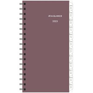 at-a-glance 2023 weekly planner refill, hourly, 12068 day-timer, 3-1/4″ x 6-1/2″, size 2, pocket size, spiral bound, monthly tabs (064-287)