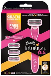 wilkinson sword intuition f.a.b. value pack with 3 free blades and shaver – pack of 3)