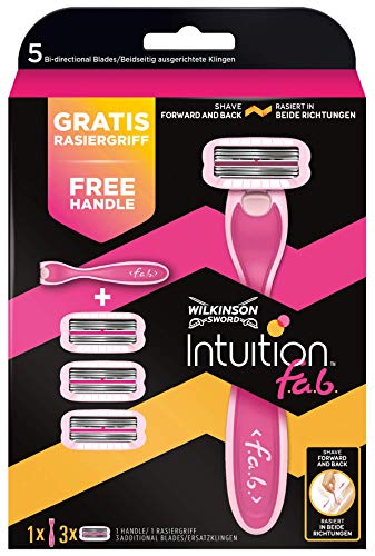 Wilkinson Sword Intuition F.a.b. Value Pack with 3 Free Blades and Shaver – Pack of 3)