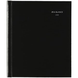 at-a-glance 2023 monthly planner, dayminder, 7″ x 8-1/2″, medium, monthly tabs, hardcover, black (g400h00)