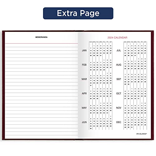 AT-A-GLANCE 2023 Daily Diary, Standard Diary, 5-1/2" x 8", Small, Hardcover, Red (SD38713)