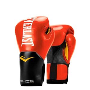everlast elite pro style training gloves, red 12 oz