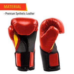 Everlast Elite Pro Style Training Gloves, Red 12 oz