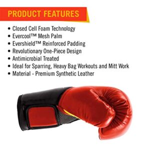 Everlast Elite Pro Style Training Gloves, Red 12 oz