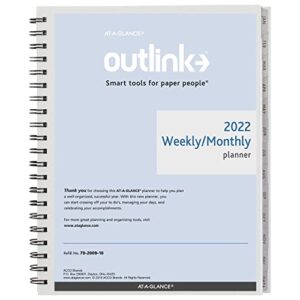at-a-glance 2023 weekly & monthly planner refill, outlink, hourly appointment book, 8-1/2″ x 11″, large, spiral bound (70200910)