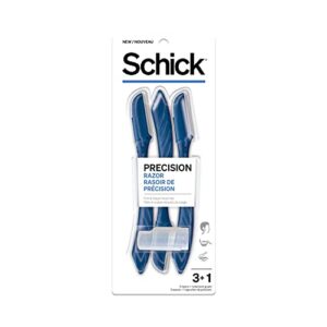 schick precision razor â€” precision razor for men, edging razors, disposable razors men, 3 count (pack of 1)
