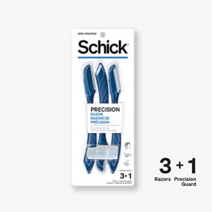 Schick Precision Razor â€” Precision Razor for Men, Edging Razors, Disposable Razors Men, 3 Count (Pack of 1)