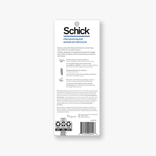 Schick Precision Razor â€” Precision Razor for Men, Edging Razors, Disposable Razors Men, 3 Count (Pack of 1)