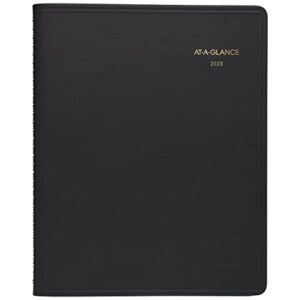 at-a-glance 2023 weekly & monthly appointment book, quarter-hourly, 8-1/4″ x 11″, large, triple view, black (70950v05)