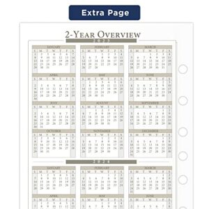 AT-A-GLANCE 2023 Monthly Planner Refill, 87229 Day-Timer, 5-1/2" x 8-1/2", Size 4, Desk Size, Ruled Daily Blocks, Loose Leaf, Monthly Tabs (481-685Y)