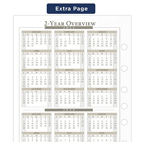 AT-A-GLANCE 2023 Monthly Planner Refill, 87229 Day-Timer, 5-1/2" x 8-1/2", Size 4, Desk Size, Ruled Daily Blocks, Loose Leaf, Monthly Tabs (481-685Y)