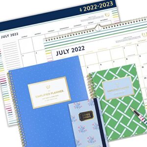 AT-A-GLANCE 2022-2023 Planner, Weekly & Monthly Academic, 8-1/2" x 11", Large, Simplified by Emily Ley, Yellow Linen (EL85-905A)