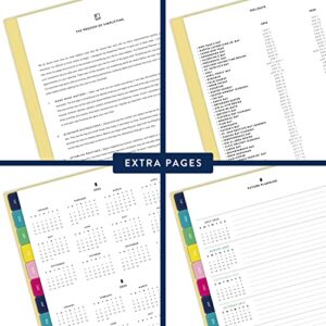 AT-A-GLANCE 2022-2023 Planner, Weekly & Monthly Academic, 8-1/2" x 11", Large, Simplified by Emily Ley, Yellow Linen (EL85-905A)