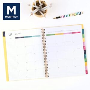 AT-A-GLANCE 2022-2023 Planner, Weekly & Monthly Academic, 8-1/2" x 11", Large, Simplified by Emily Ley, Yellow Linen (EL85-905A)