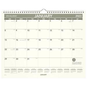 at-a-glance 2023 wall calendar, 15″ x 12″, medium, monthly, recycled (pmg7728)