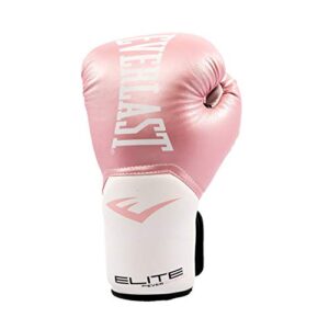 Everlast Elite Pro Style Training Gloves, Pink/White, 12 oz